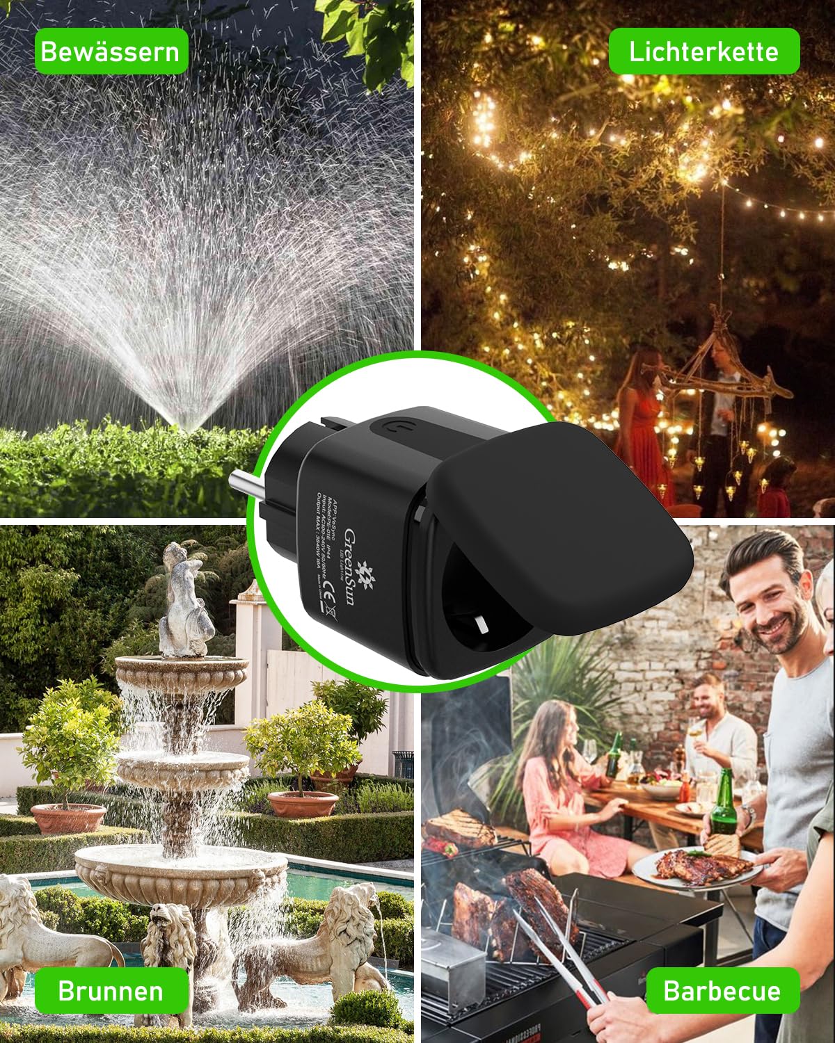 GreenSun Alexa Socket WiFi Socket Outdoor