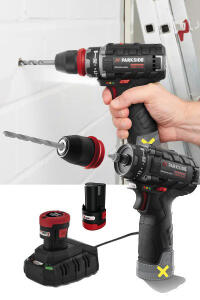 PARKSIDE PERFORMANCE® PBSPA 12 D4 Cordless Drill/Driver, 12 V