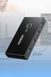 UGREEN 4 Port USB 3.0 5Gbps High-Speed Switch Selector