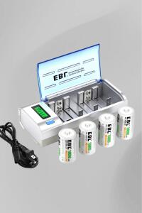 EBL D Cells 10000mAh Rechargeable Batteries