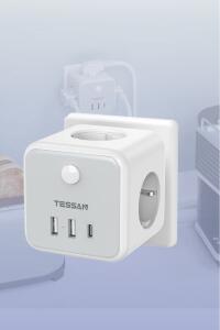 TESSAN 2 Ports USB C Socket