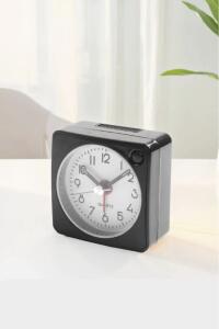 Compact Black Alarm Clock