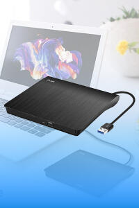 Cocopa Black Ultra Slim Portable USB 3.0 CD/DVD Drive