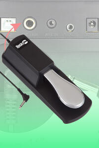 RockJam Universal Sustain Pedal For Electronic Keyboards And Digital Pianos