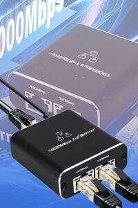LIEZHUA 1000Mbps Network Splitter With USB Power Cable 