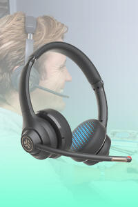 JLab Go Work Wireless & Wired On-Ear Headset