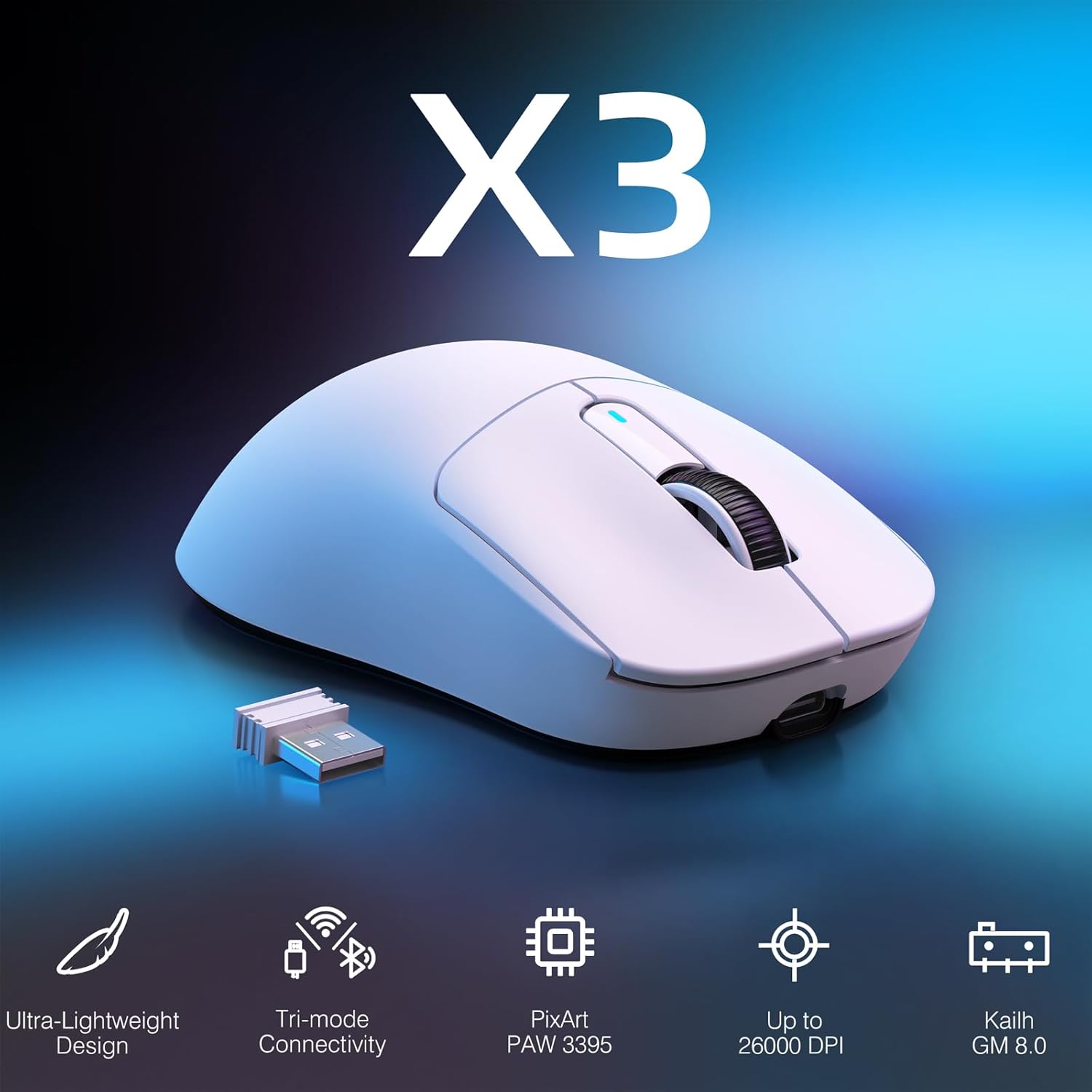 ATTACK SHARK X3 Ultralight Wireless Gaming Mouse