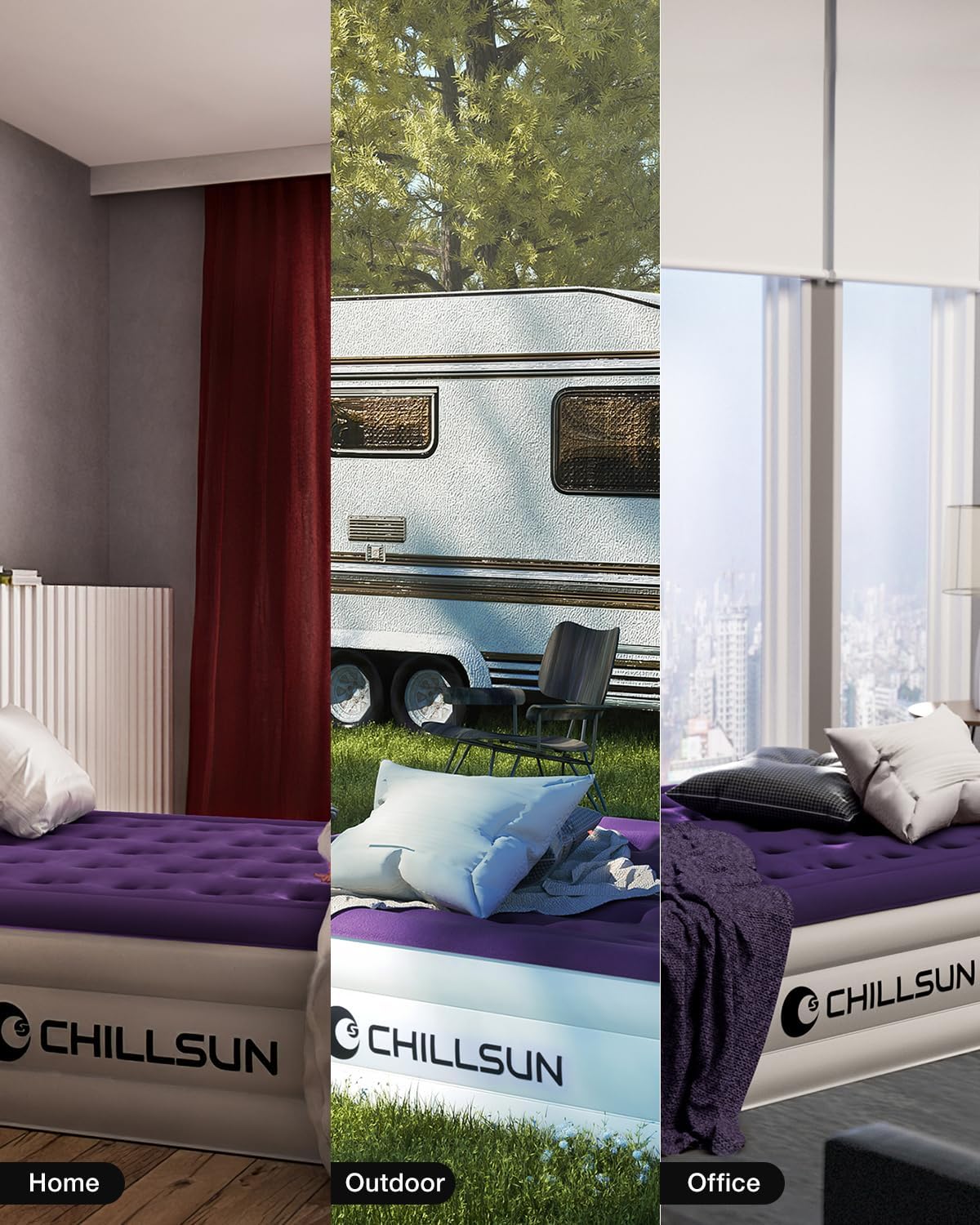 CHILLSUN Twin Air Mattress Inflatable Airbed