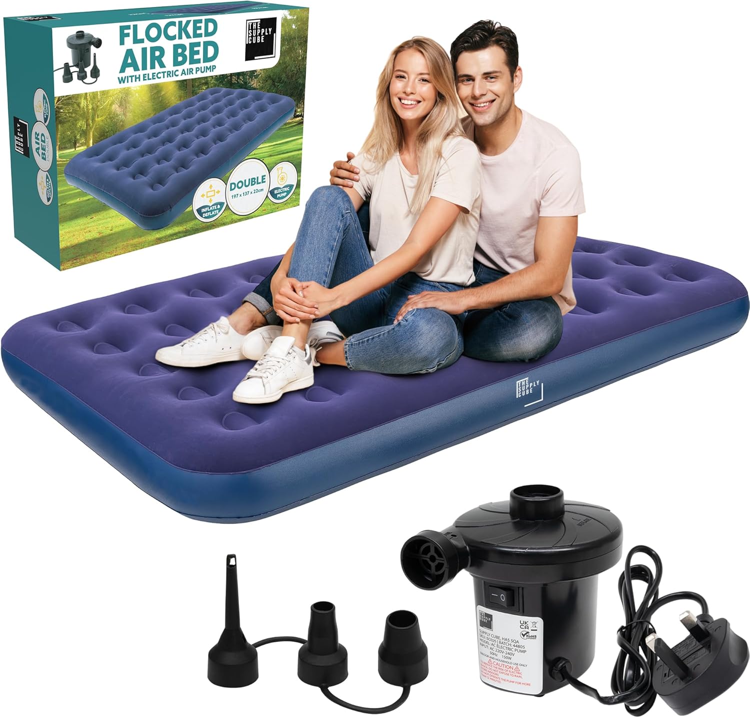 Supply Cube Double Air Bed