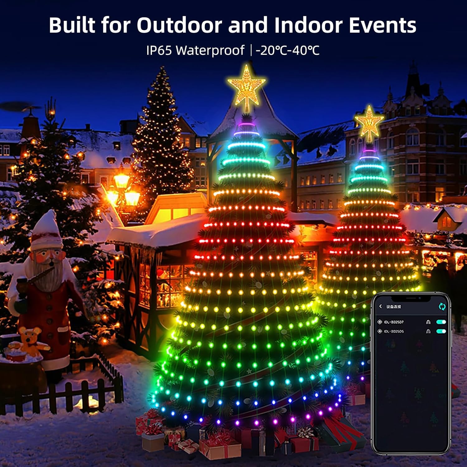 6Ft Smart Christmas Tree Lights