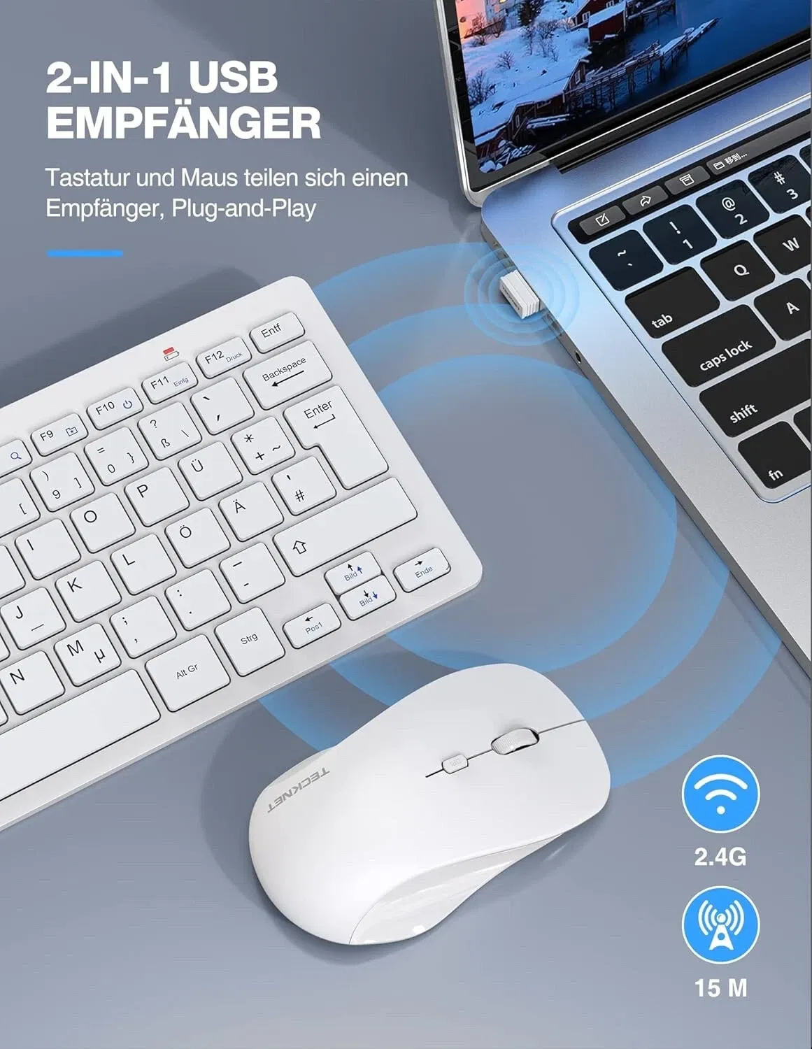 TECKNET Silent Wireless Keyboard
