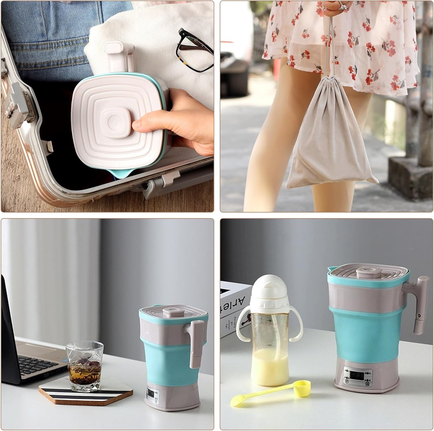 Maxant Portable Folding Electric Kettle