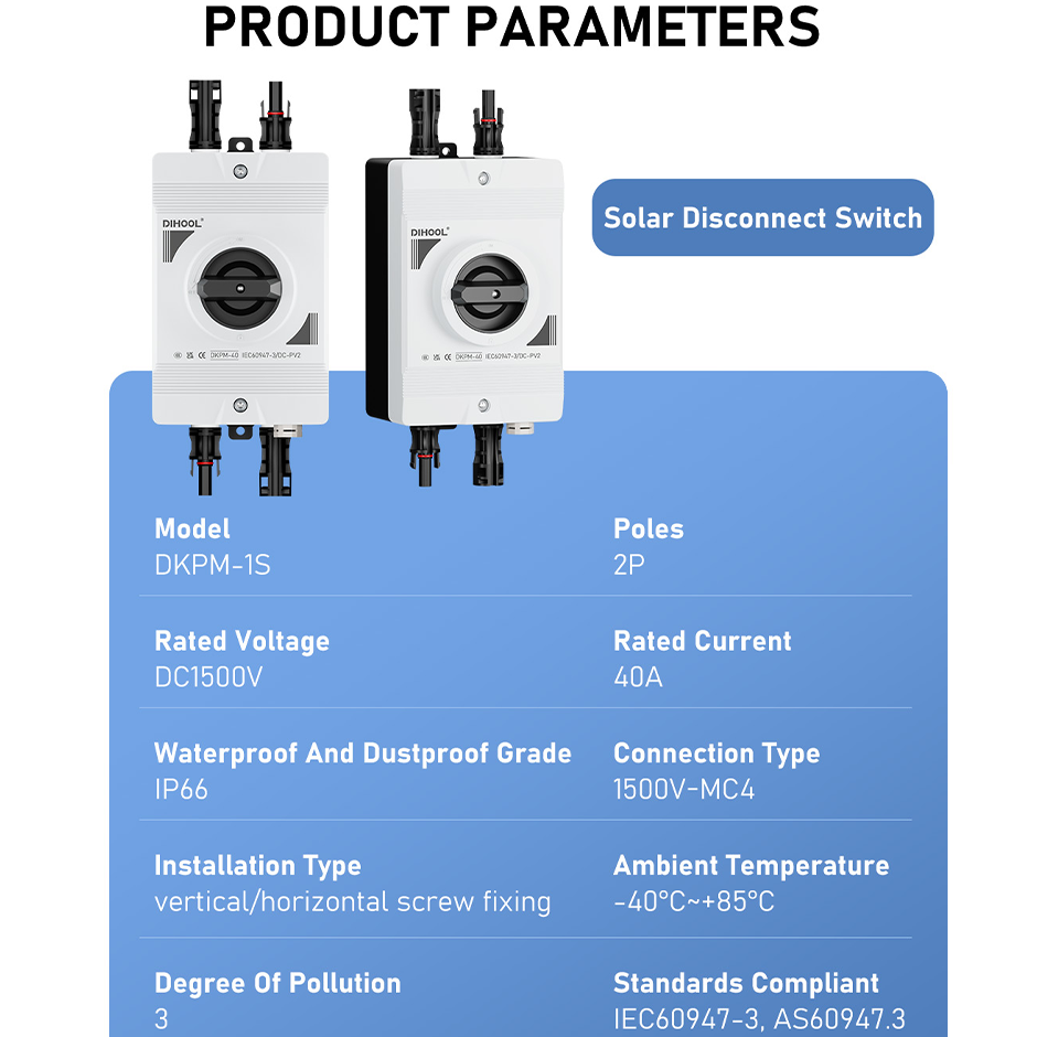 Dihool DKPM40 Solar Disconnect Switch