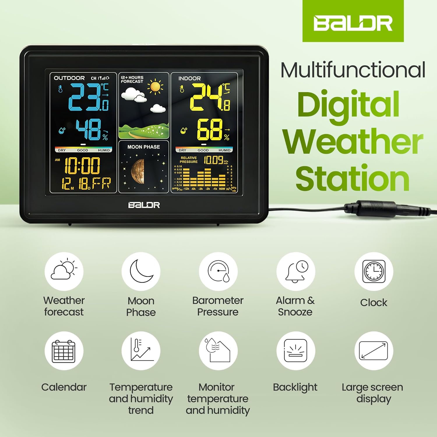 BALDR Home Weather Station & Indoor