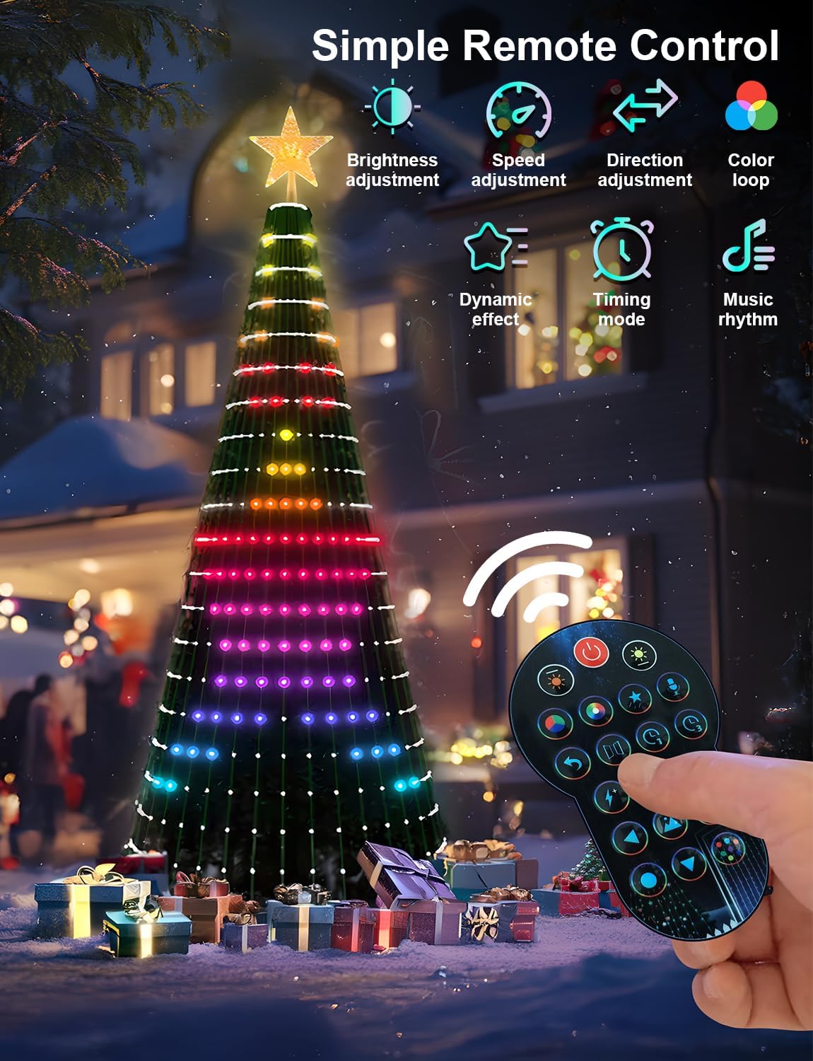 6Ft Smart Christmas Tree Lights