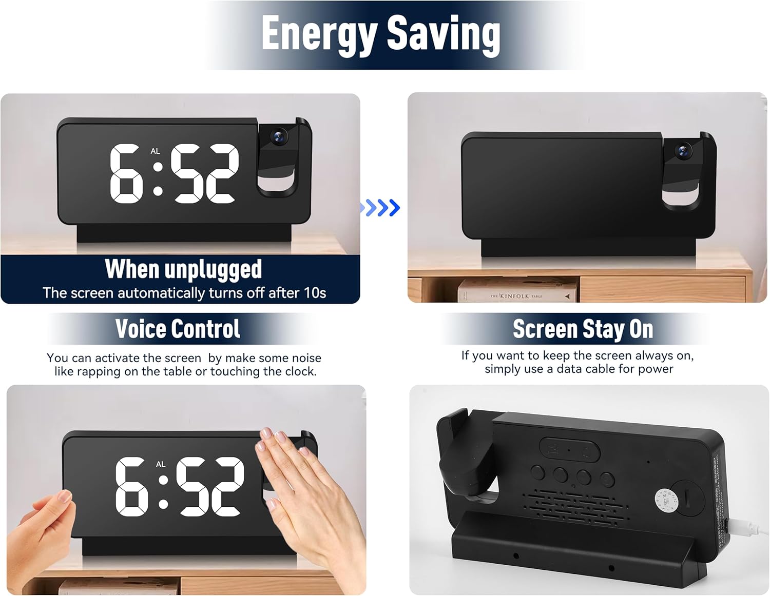 Projection Alarm Clocks For Bedrooms