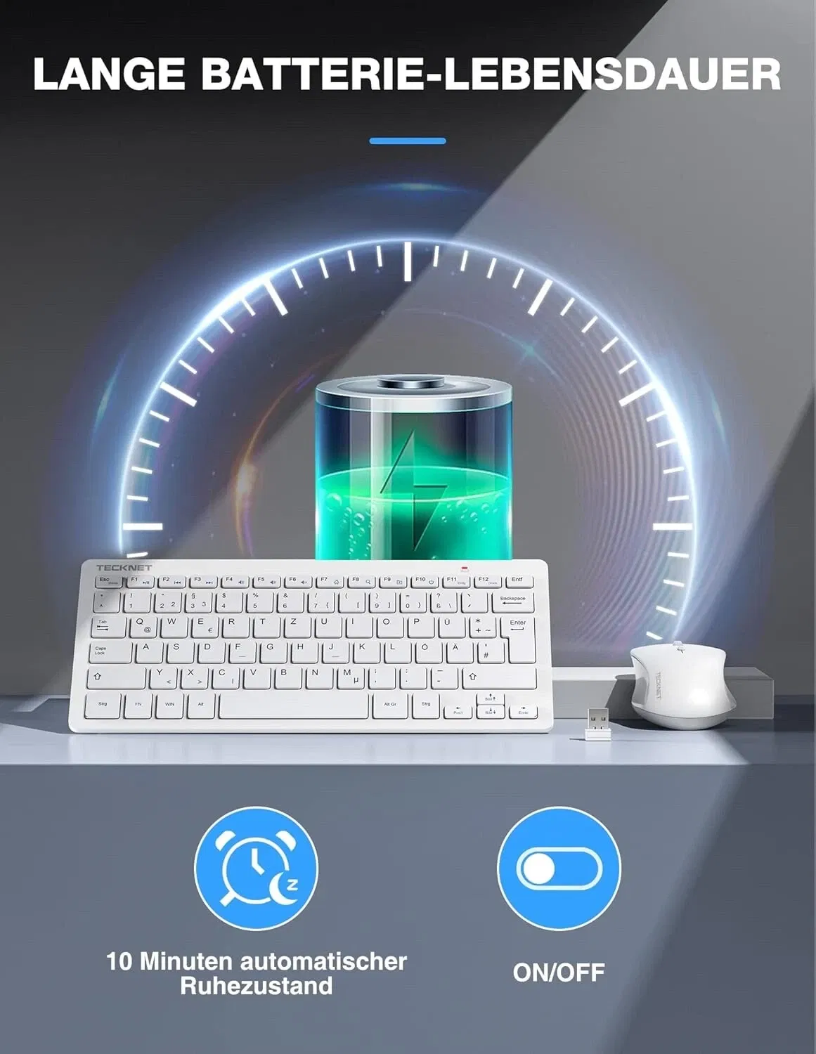 TECKNET Silent Wireless Keyboard