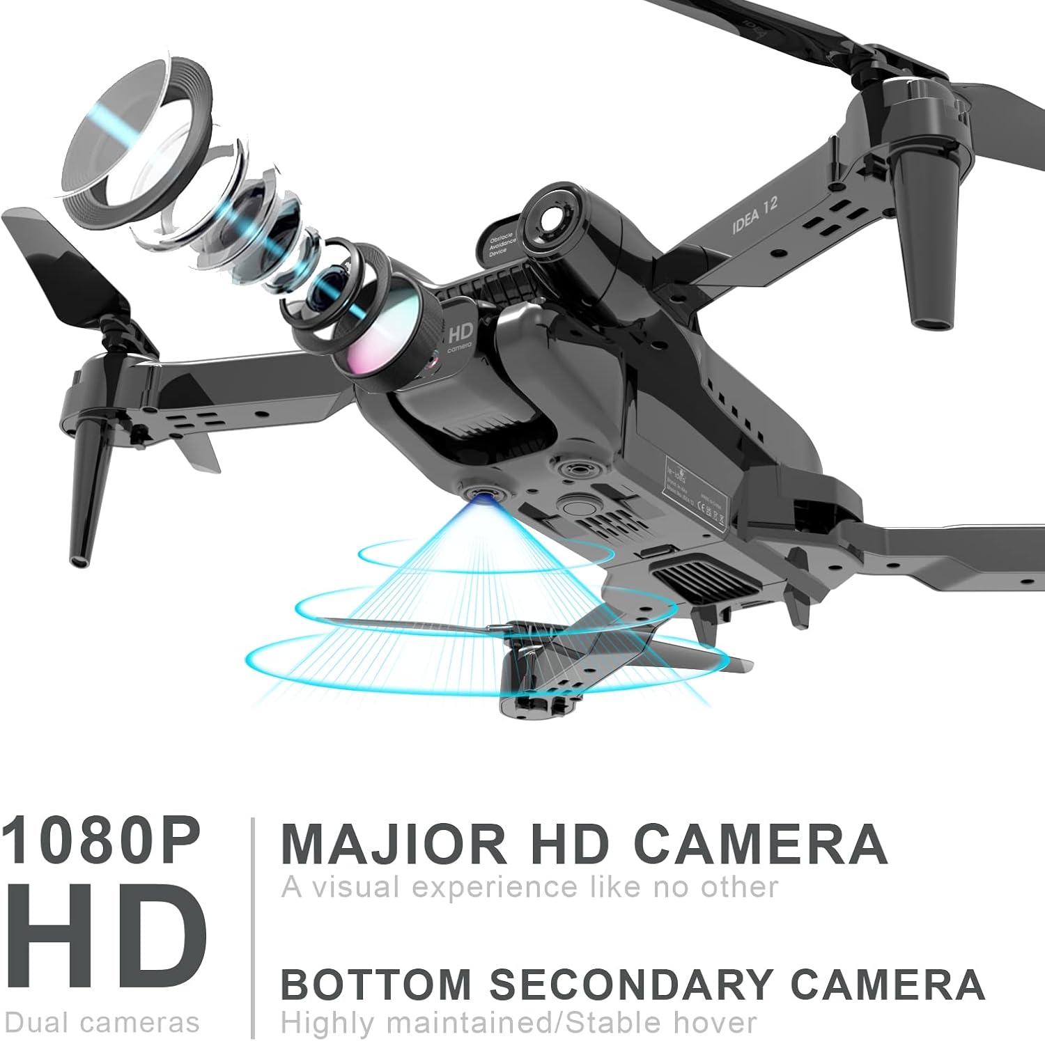 IDEA12 Drone With Adjustable Camera 1080P