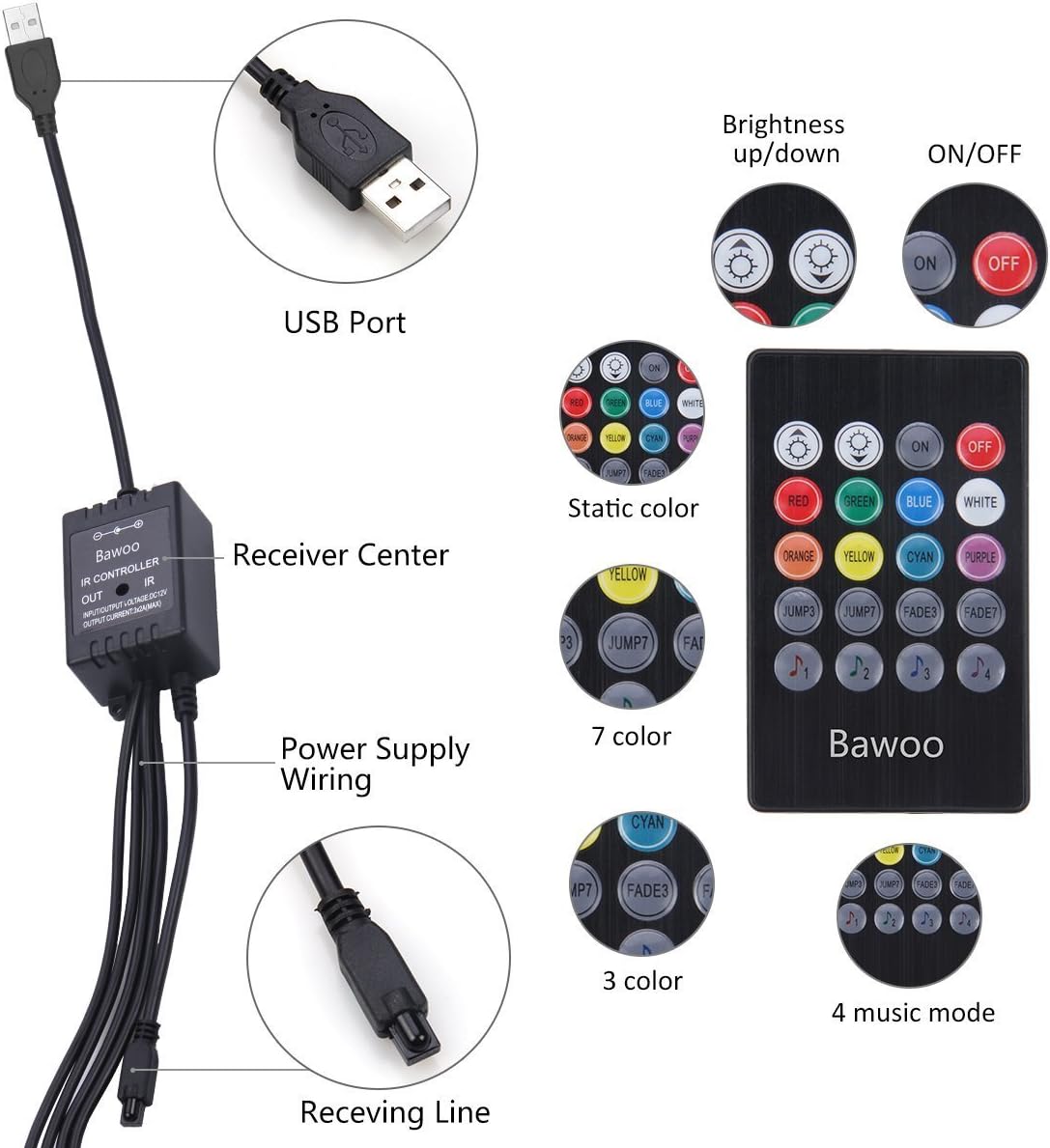 Bawoo Car Strip Light