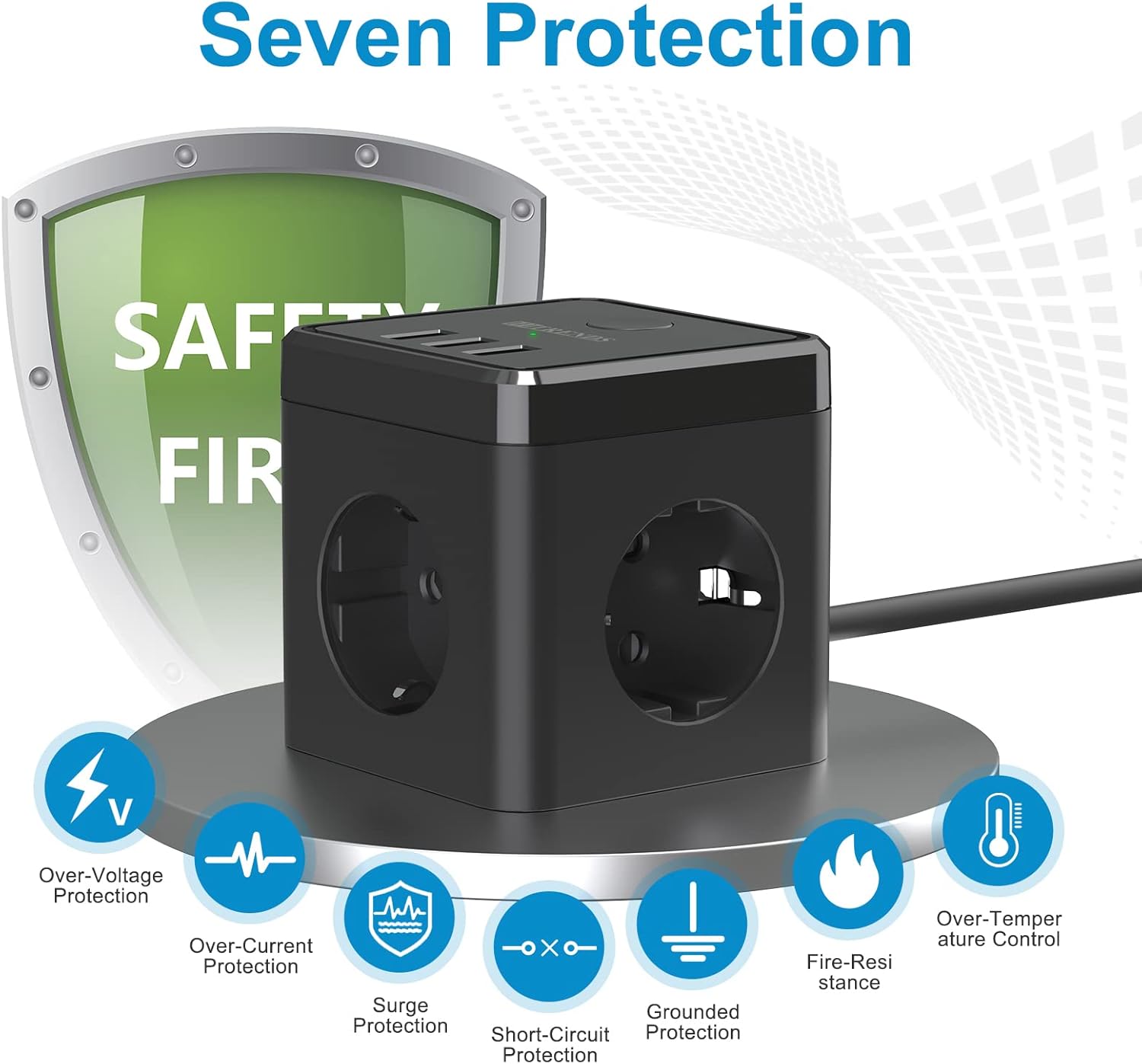 USB Cube Socket Power Strip