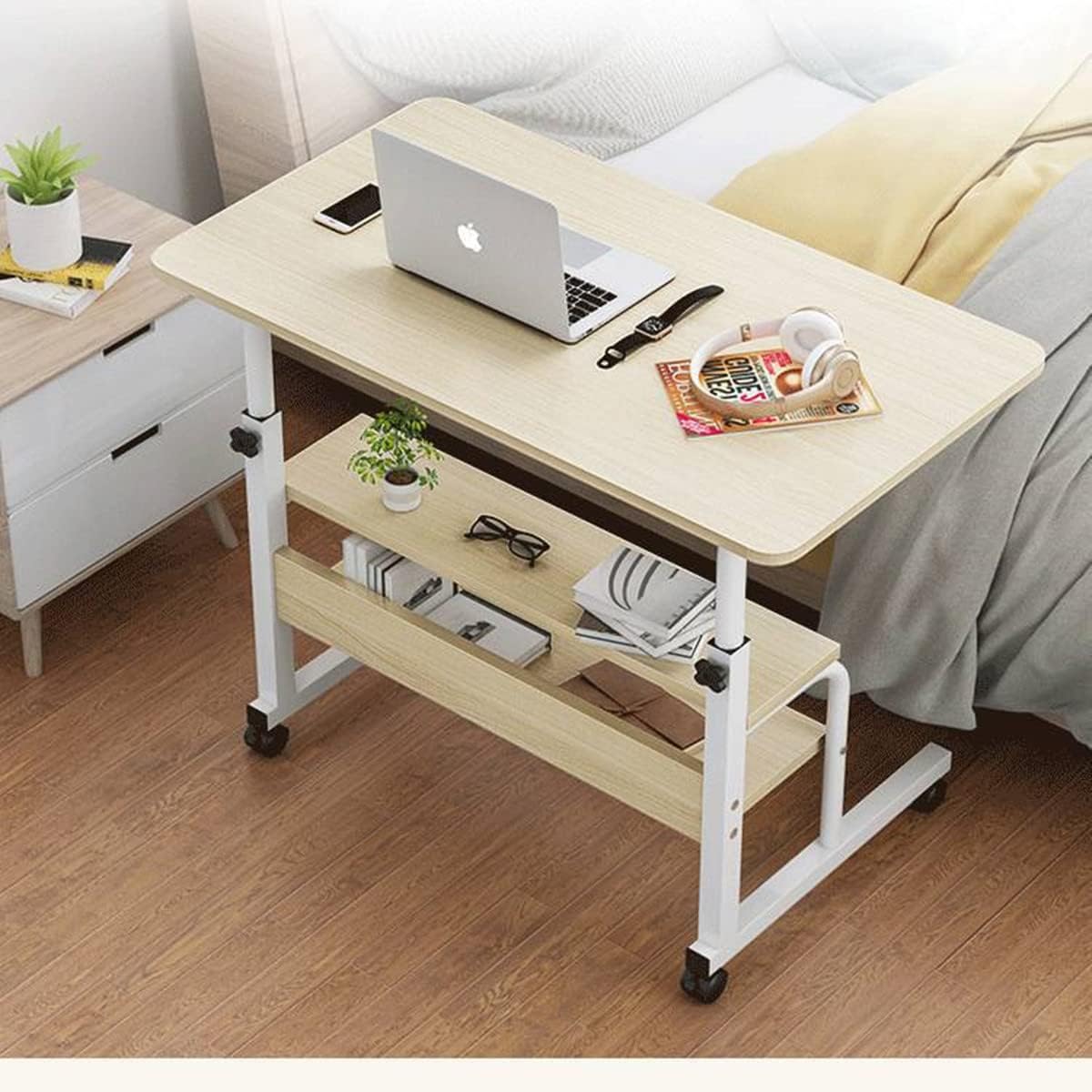 Mobile Laptop Computer Desk For Bedside,