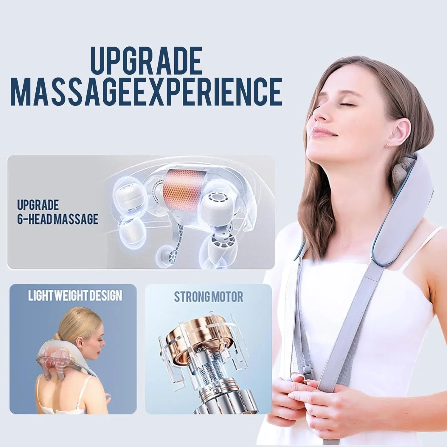 YIZER Mini Shiatsu Neck Massager For Neck & Shoulder