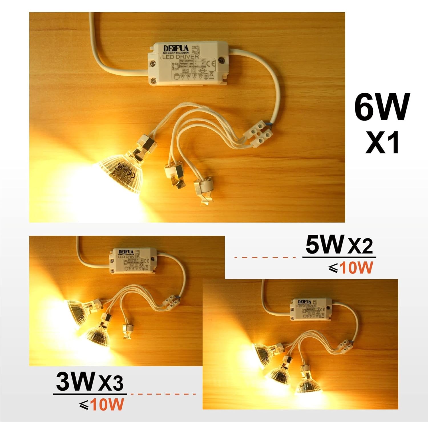 DEIFUA Pack Of 2 LED