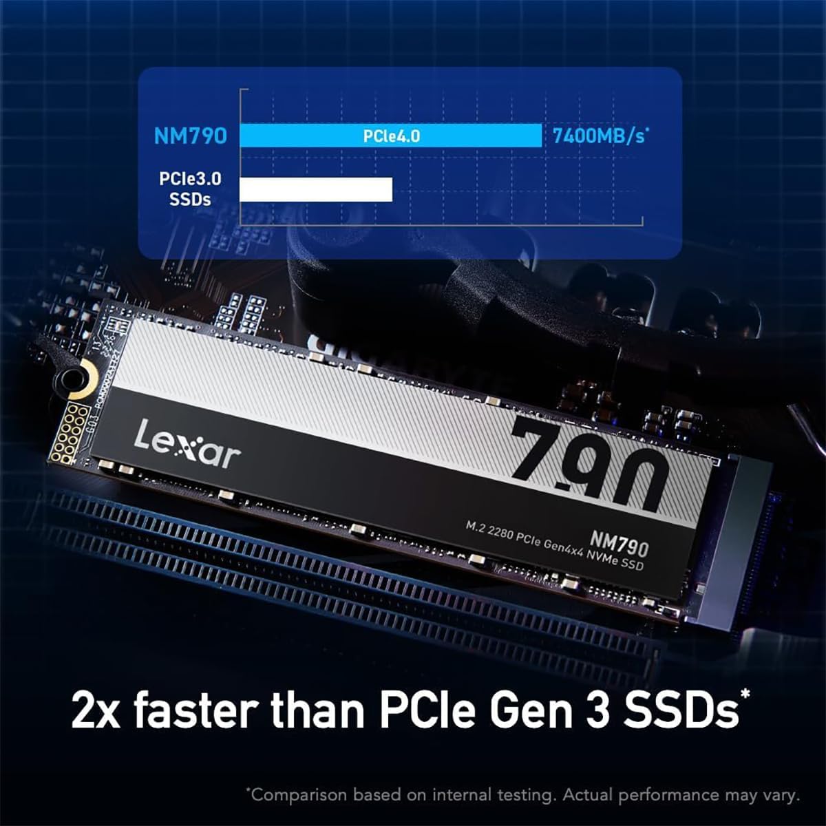 Lexar 1TB NM790 SSD PCIe Gen4 NVMe M.2 2280 Internal Solid State Driv