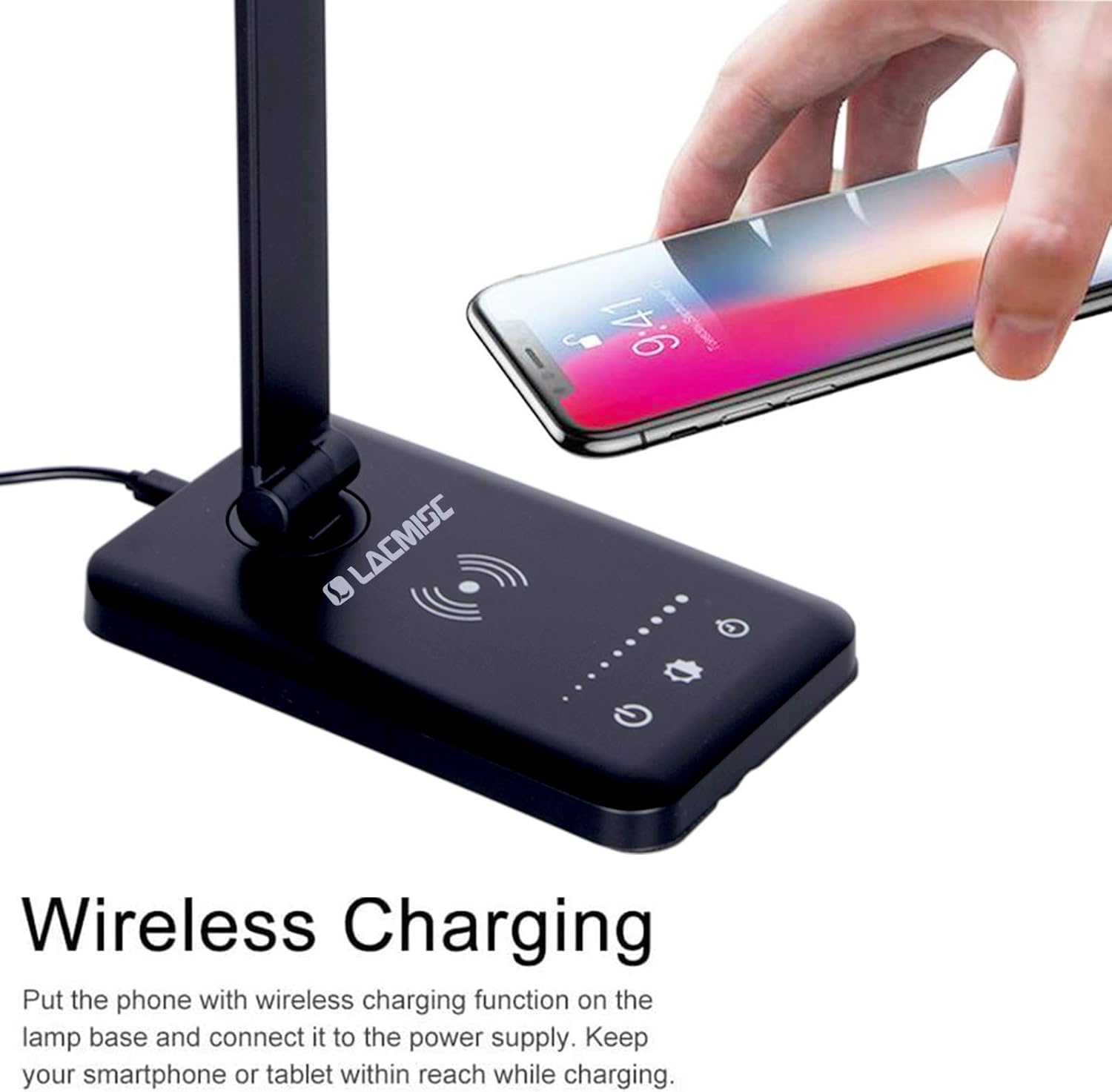 LED Desk Lamp With Wireless Charging Function