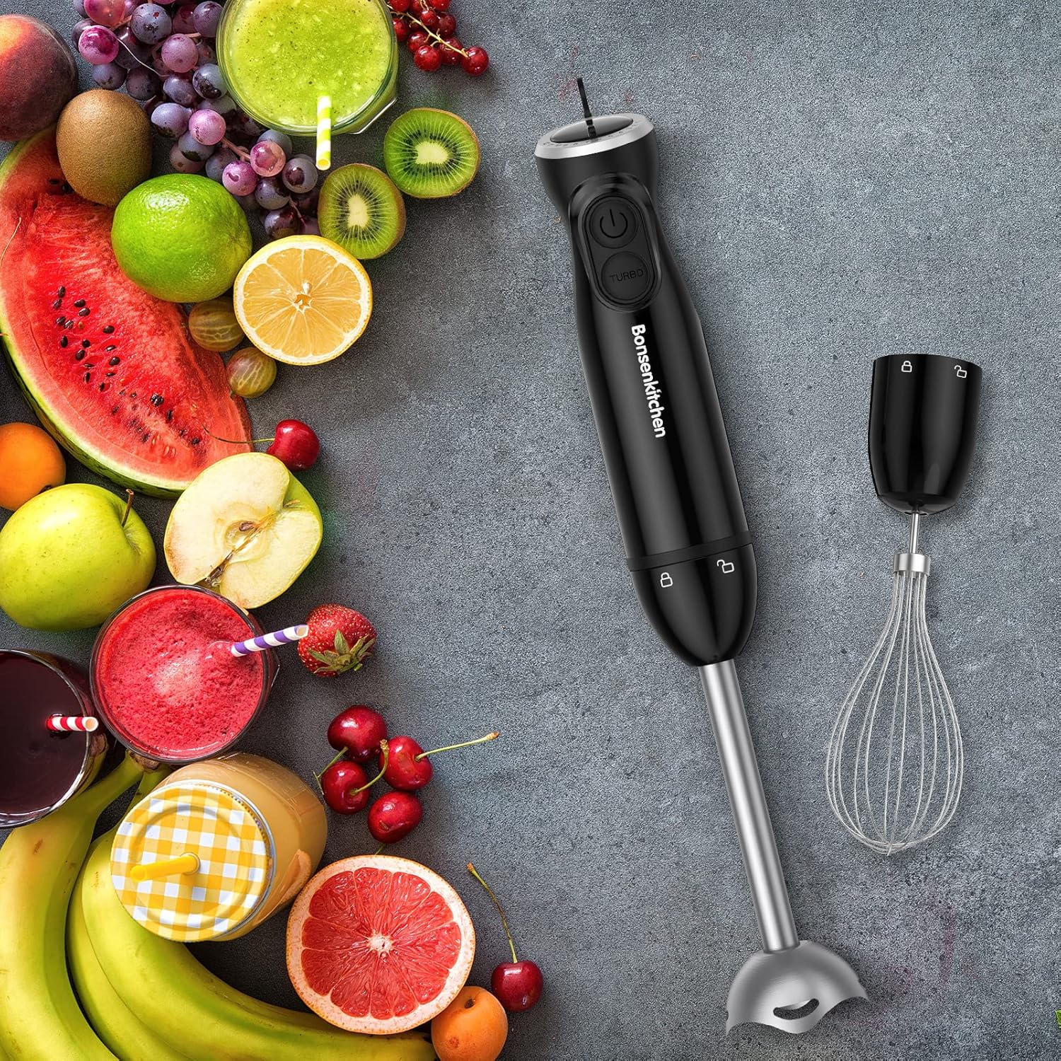 Bonsenkitchen 3-in-1 Electric Diver Blender