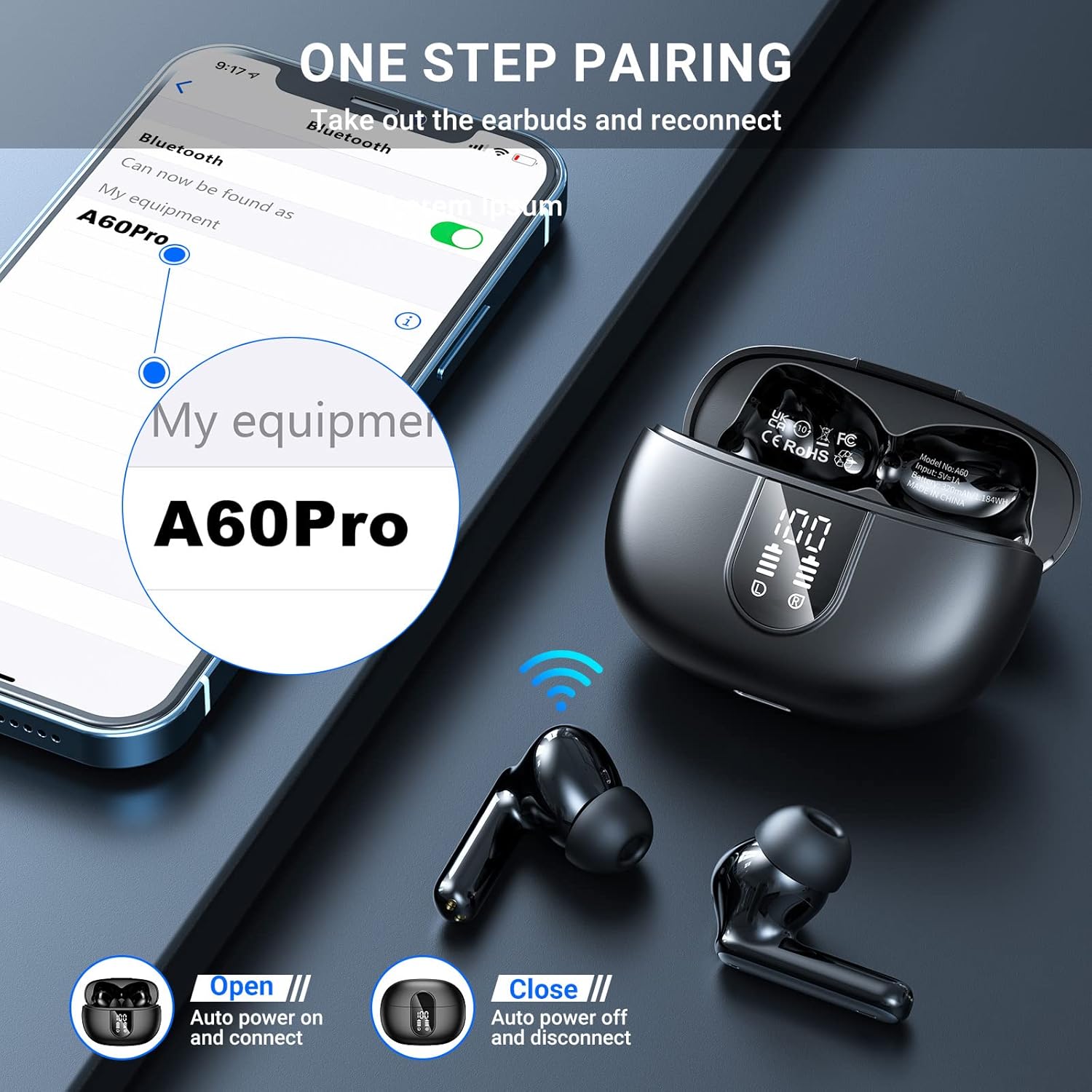 A60 Pro Wireless Earbuds