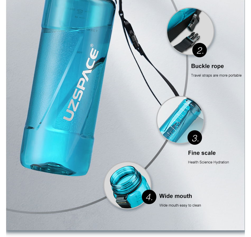 UZSPACE Reusable Water Bottle