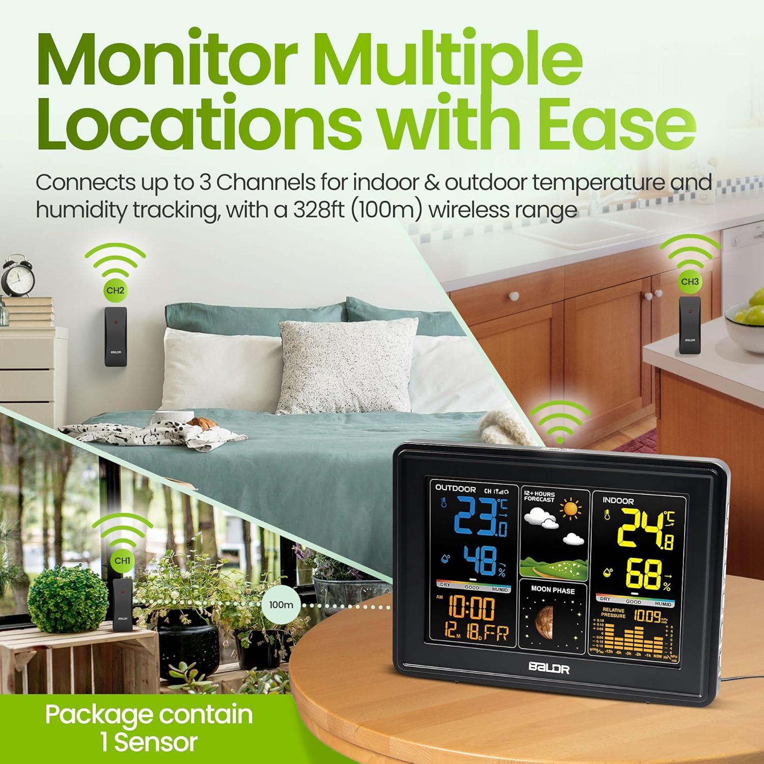 BALDR Home Weather Station & Indoor