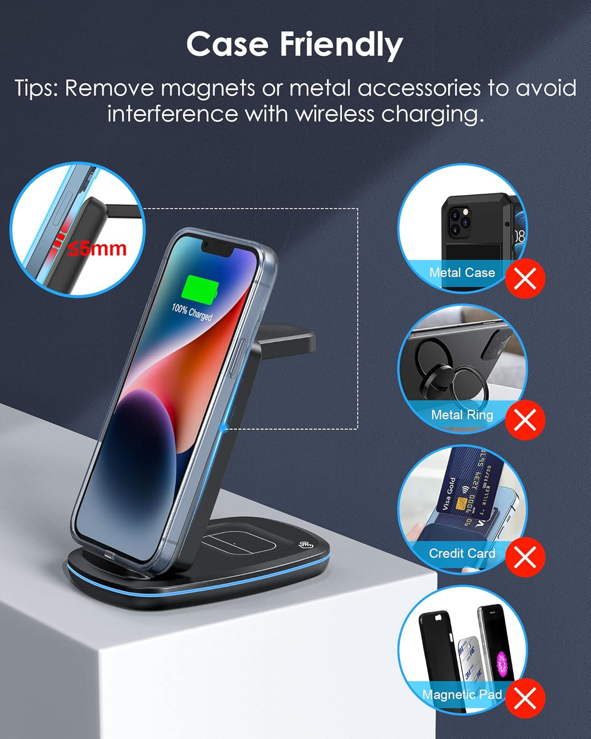 Foldable 3 In 1 Wireless Charger