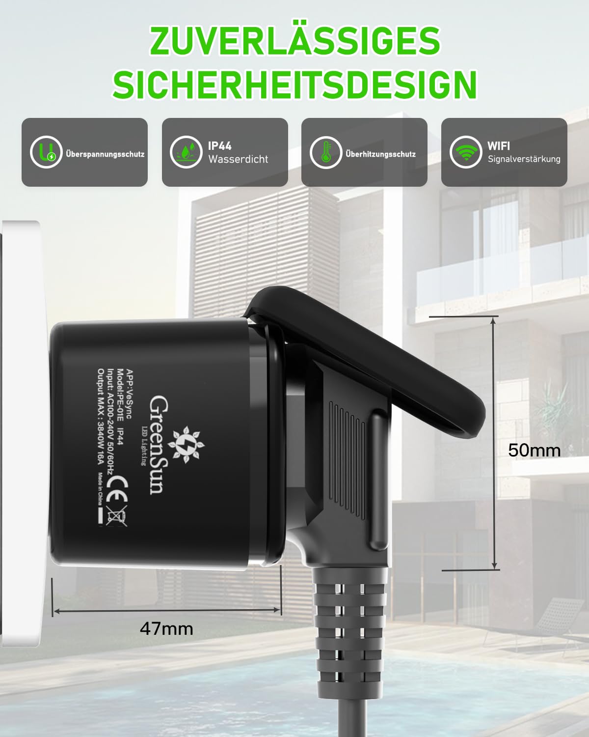 GreenSun Alexa Socket WiFi Socket Outdoor