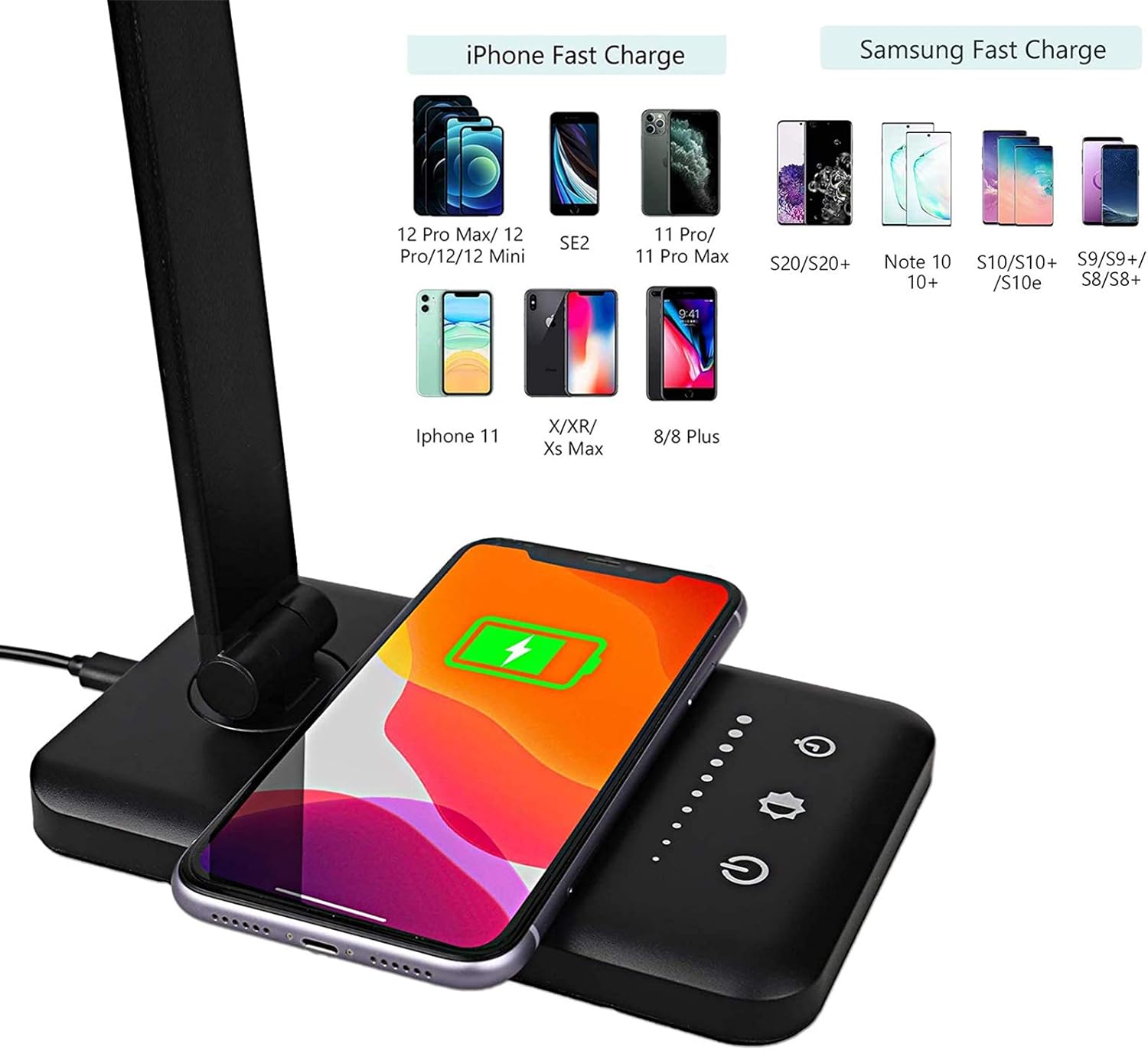 LED Desk Lamp With Wireless Charging Function