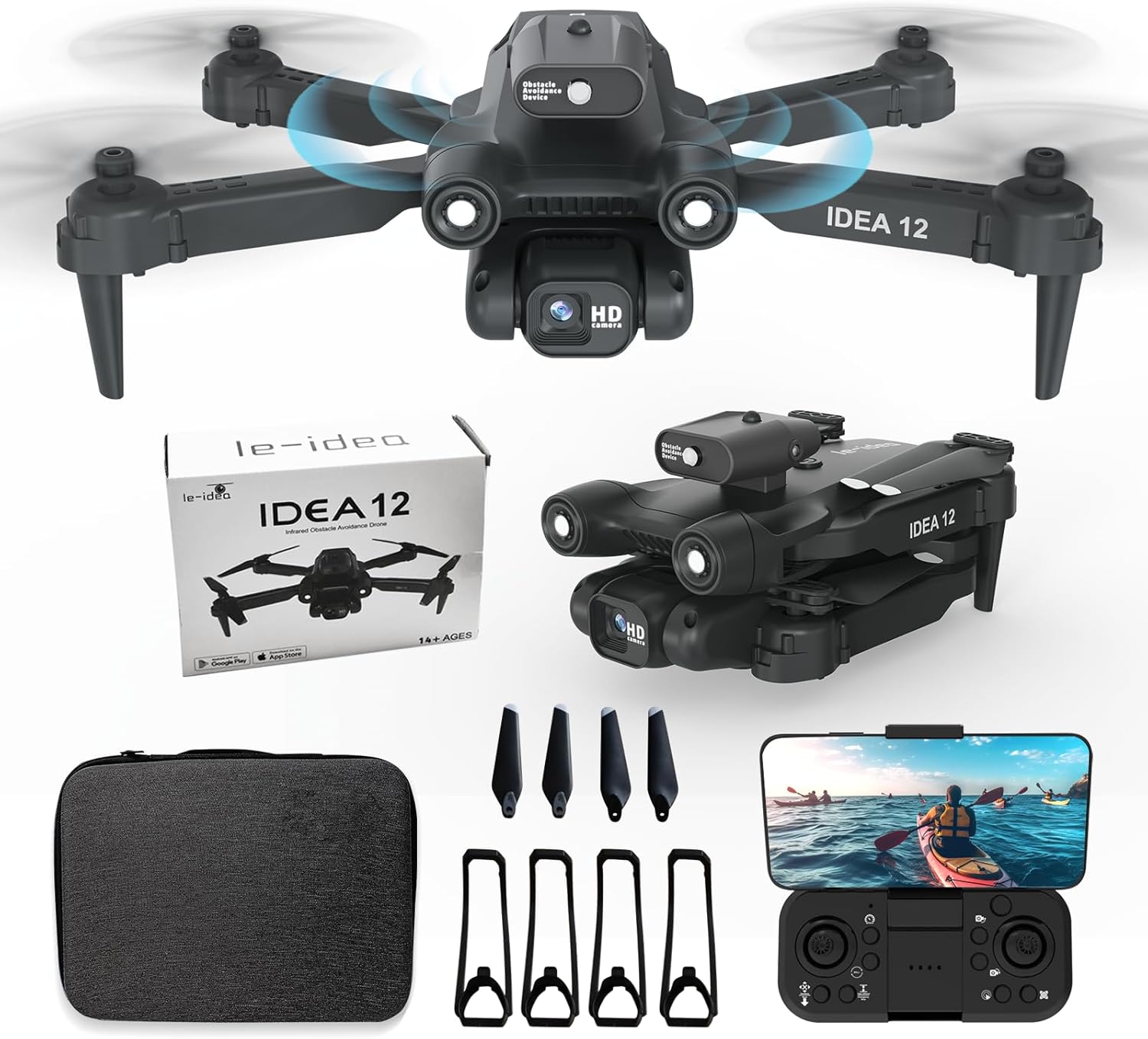 IDEA12 Drone With Adjustable Camera 1080P