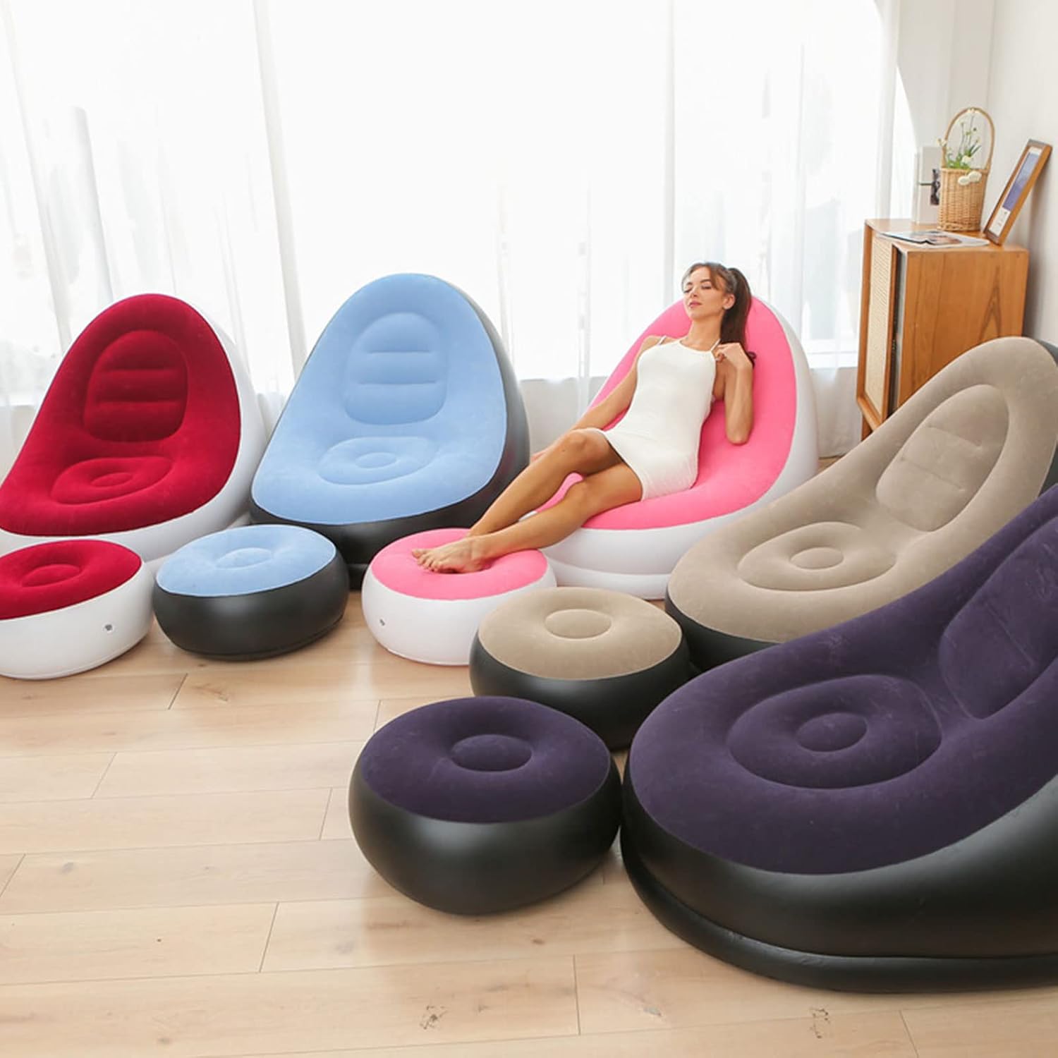 Thickened Flocking Inflatable Sofa