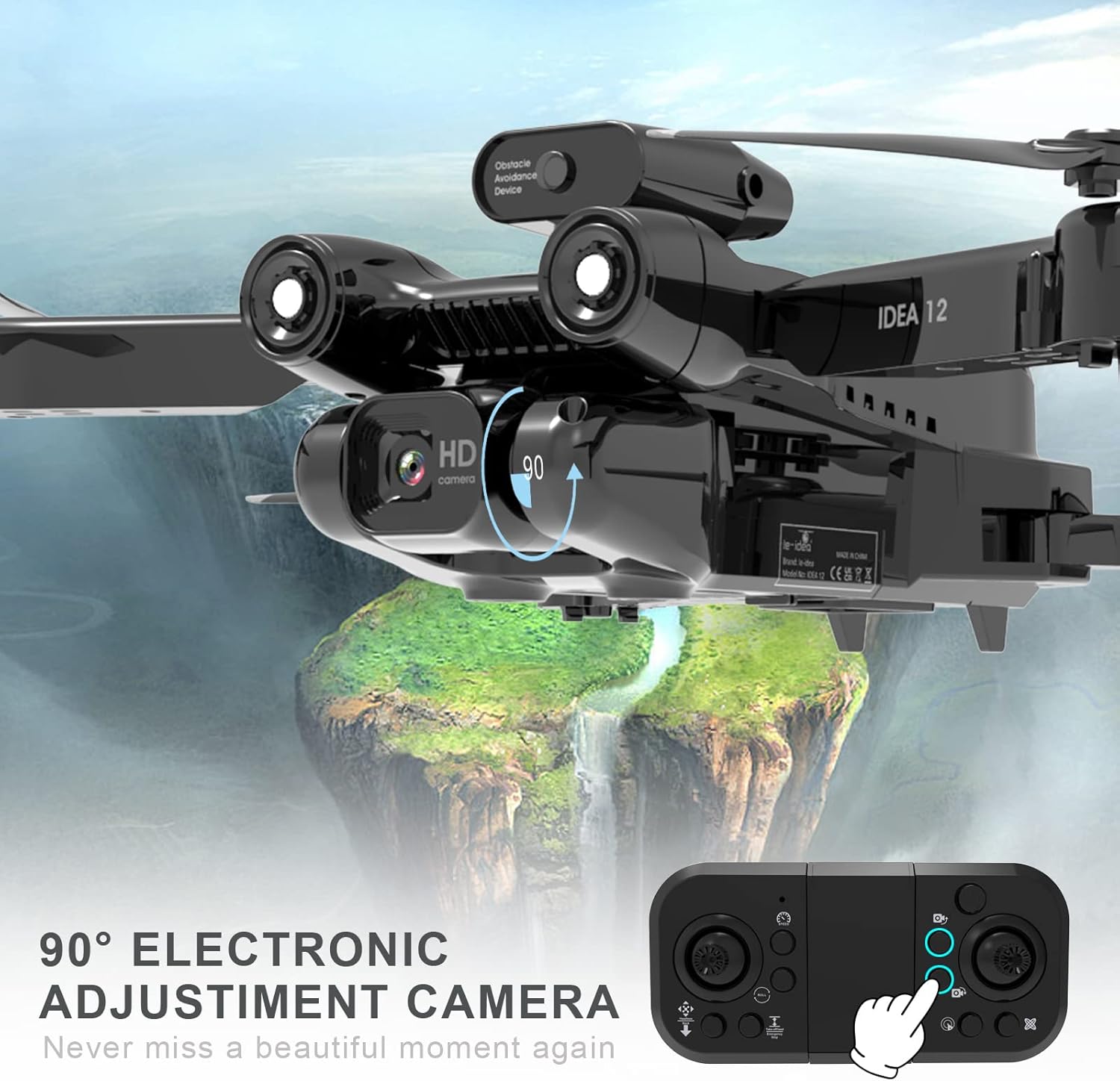 IDEA12 Drone With Adjustable Camera 1080P