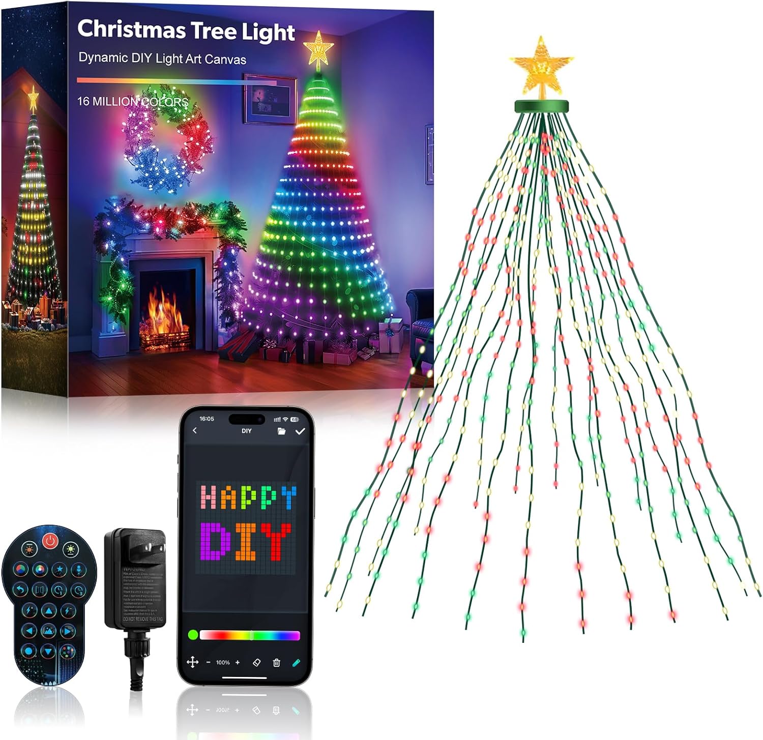6Ft Smart Christmas Tree Lights