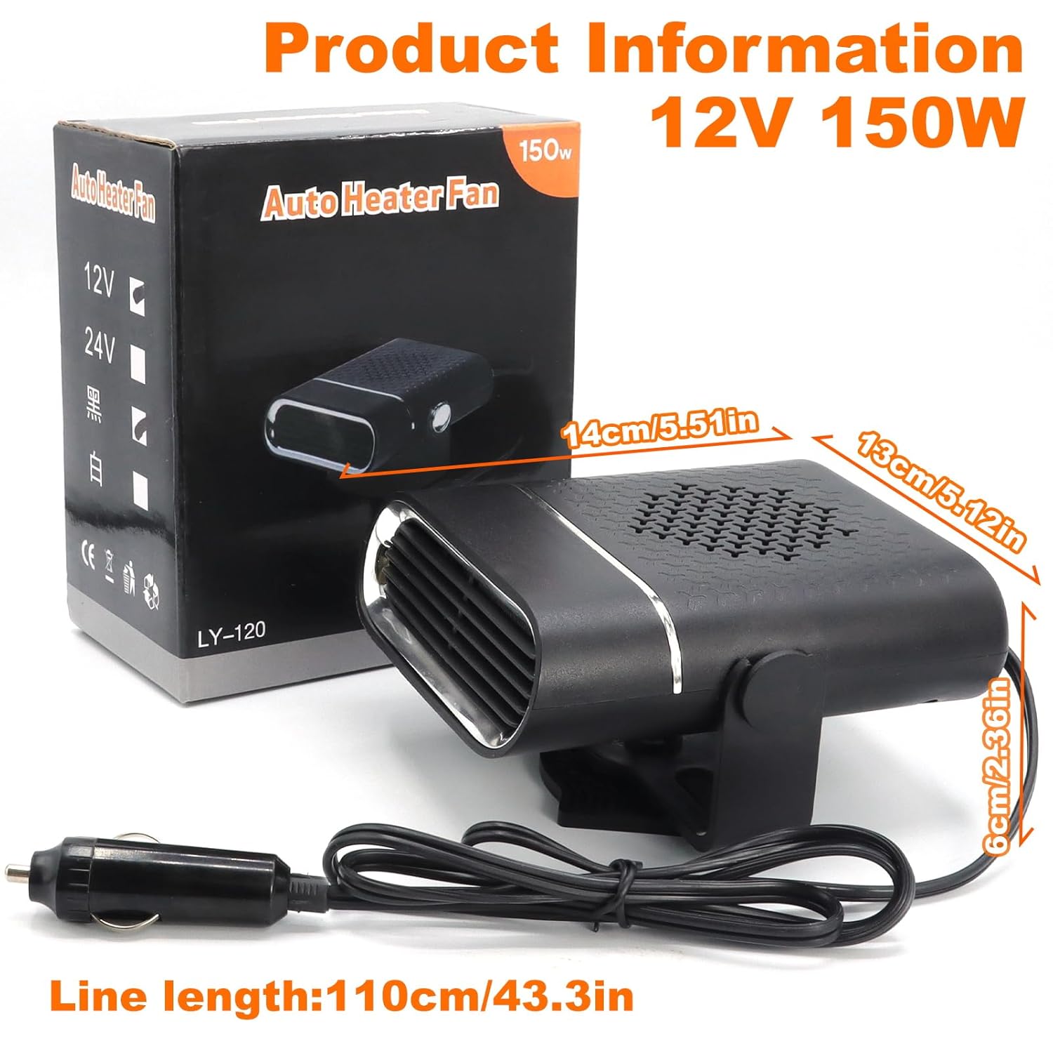 2-in-1 Multi-Function Portable Car Heater
