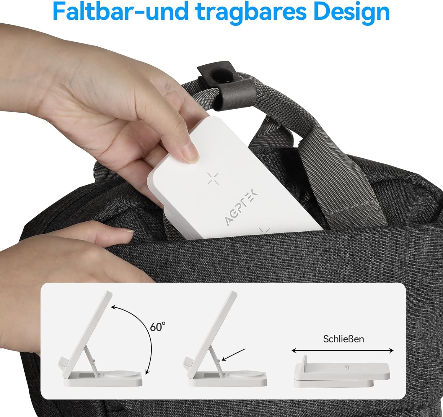 AGPTEK Wireless Charger 3 In 1