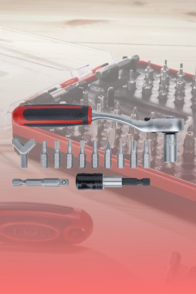Parkside© Ratchet Wrench With 81 Bits DIY Tools Mechanical Workshop