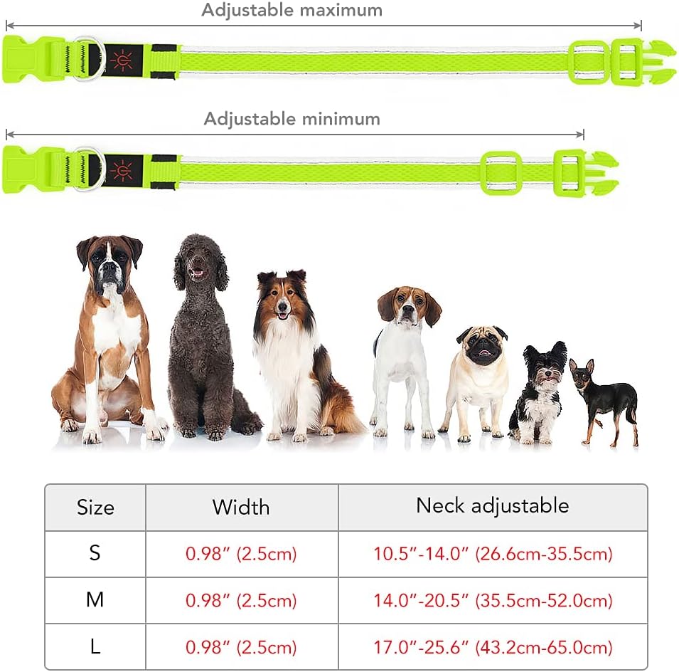 YFbrite Light Up Dog Collar