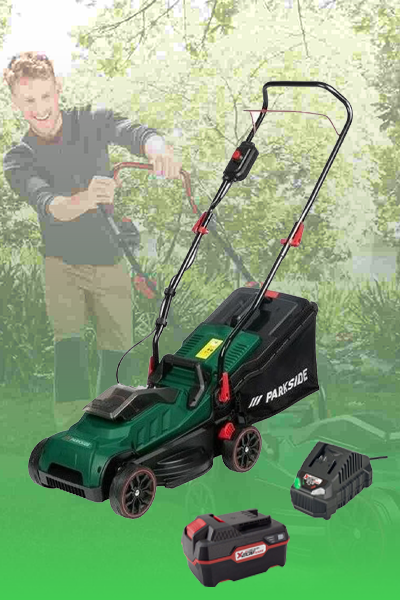 Parkside PRMA 20-Li Battery Lawnmower With 4 Ah Battery And Charger