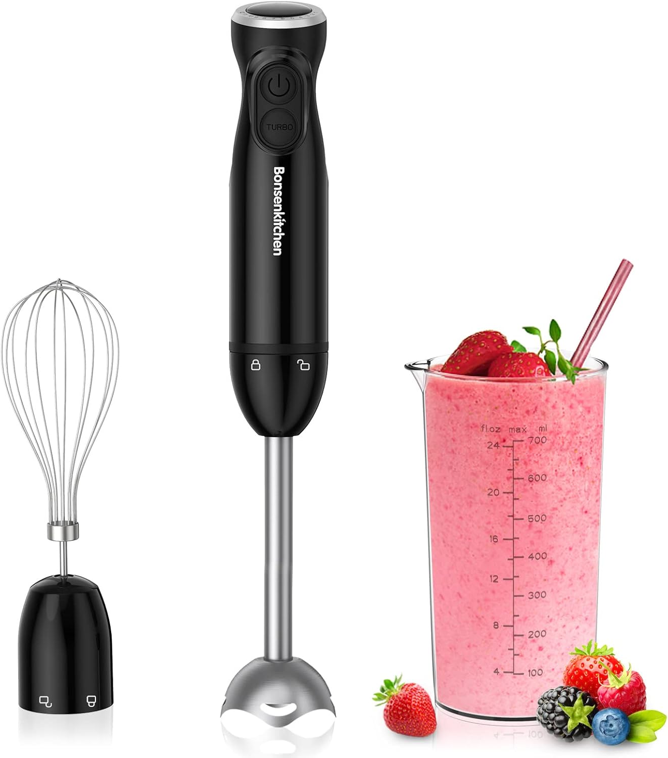 Bonsenkitchen 3-in-1 Electric Diver Blender