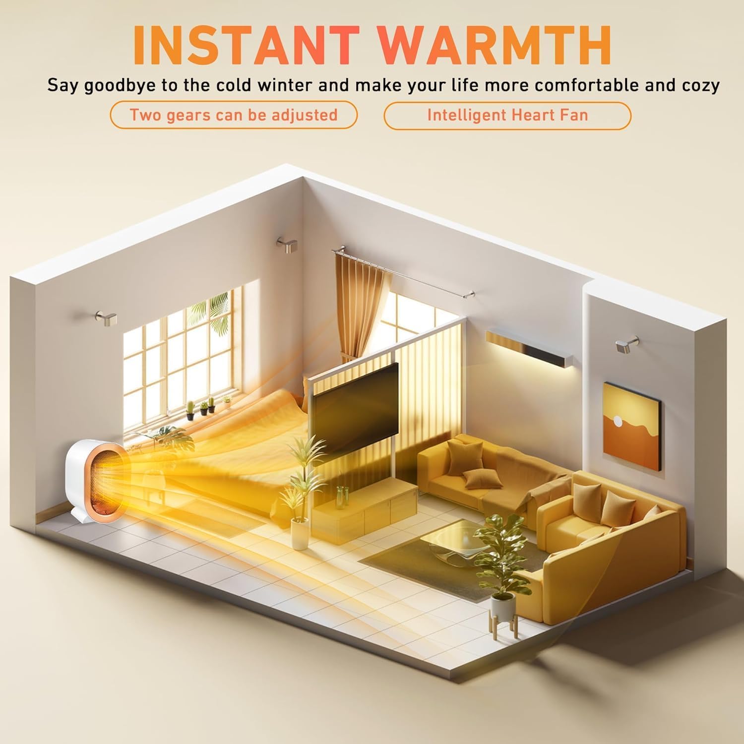 Ceramic Plug In Fan Heater