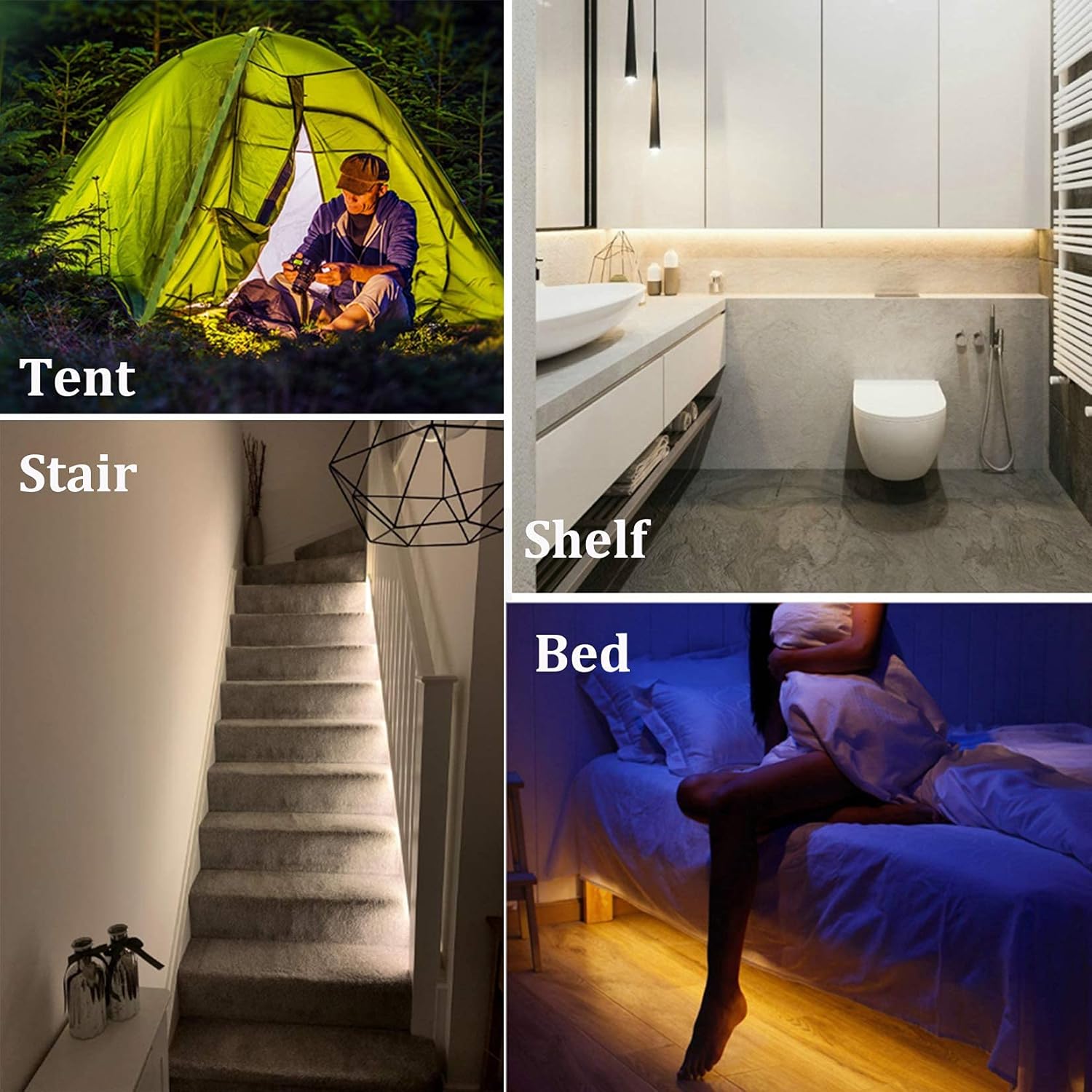 WOBANE Rechargeable Motion Sensor Strip Light