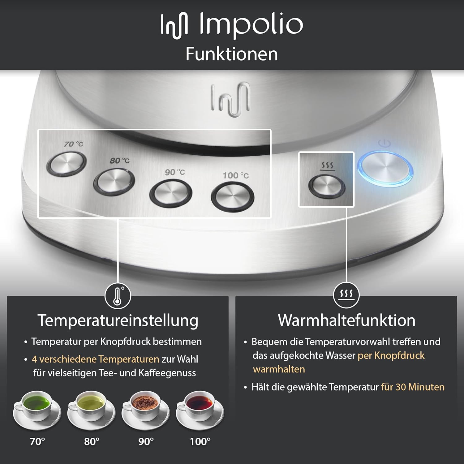 Impolio Premium Glass Kettle