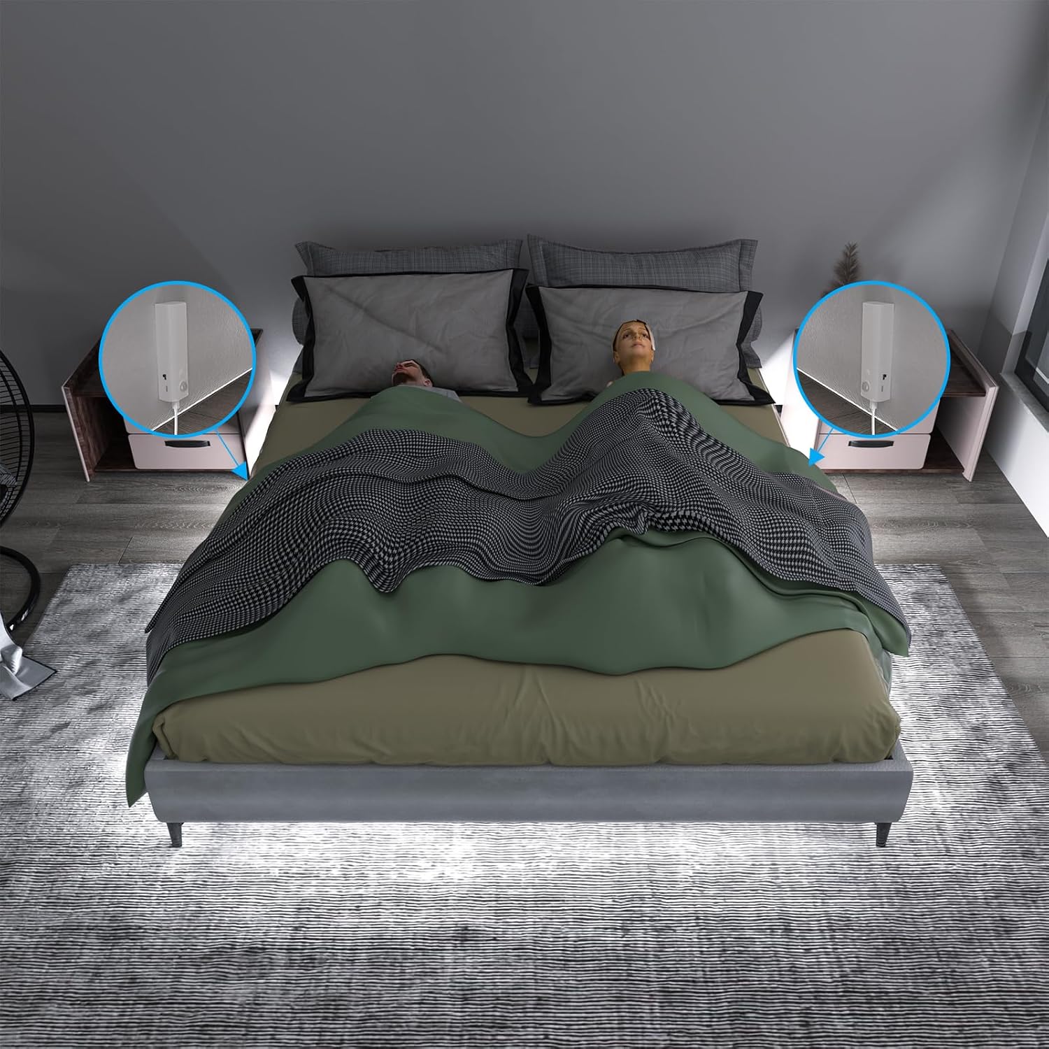 WOBANE LED Strip Lights With Dual Motion Sensor